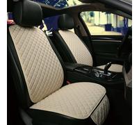 LFSYYD Car Seat Cushion for Citroen DS 7 DS7 Crossback 2018-2022, Flax Full Set Pad Protector Front Rear Cover Backrest Waterproof Non-Slip Durable Pad Accessories,F/Beige