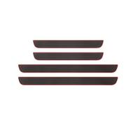 LFUPING 4 Pcs Car Door Sill Protector for Chevrolet Traverse 2018-2023 2024-2025, Car Sill Protectors Strips Rubber Front/Rear Door Sill Scuff Plate Guard,Red-52.5 * 4.2cm/37.5 * 4.2cm