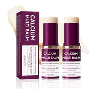 LFuTPm Calcium Volume Multi Balm (2pcs) - Anti-Wrinkle Stick with Collagen, Korean Formula, Moisturizes & Firms Skin, Reduces Fine Lines for Eye, Neck and Face Care