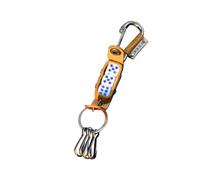 LFWATAXY 1 PCS Dice Keychain Leather Keychain Dice Box Vintage Keychain with Belt Loop Clip for Key Chain Includes Dice, Camel, Universal