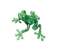 LFWATAXY 1Pcs 3D Printed Animals Creative Colorful Frogs Ants Hermit Crab Figurines Fidget Animal Statue Rotatable Frog Figurine with Movable Joints Office Home Desktop Decoration (Frog - Green)