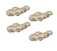 LFWATAXY 4Pcs Decorative Golden Knobs - Chinoiserie，Gold Drawer pulls，New Chinese Style Handle, Cabinet Drawer Cupboard Pull Dresser Kitchen Furniture Cabinet Wardrobe Cupboard (Single Hole)
