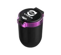 LFWCZS Car Ashtray for Volvo V40,Metal Cigarette Butt Bucket with Flip Lid Self Extinguishing Ash Tray Portable Travel Detachable Easy Clean for Cars Van Home Outdoor Camping Car Parts,Purple