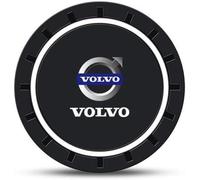 LFWCZS Car Cup Mats for Volvo V40 2012-2020,Silicone Drink Holder Coaster Auto Cup Holder Insert Coaster Anti-Slip Shockproof Car Logo Coasters Car Interior Accessories,A-2Pcs