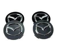 LFWCZS Car Hub Caps for Mazda CX-5 2021-2024,56mm Wheel Center Cover Hub Cap Sunscreen Waterproof Centre Badges Wheel Cap Kit with Auto Logo Styling Accessories,Black