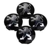 LFWCZS Car Hub Caps for Peugeot RCZ,Wheel Center Cover Hub Cap Sunscreen Waterproof Centre Badges Wheel Cap Kit with Auto Logo Styling Accessories,Black