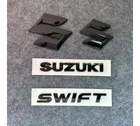 LFWCZS Front Rear Emblem Replacement Kit for Suzuki Swift 2013-2017,Black Grille Tailgate Trunk Letters Badge Logo Sticker Decal ABS Car Exterior Tuning Accessories,just front logo