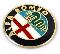LFWCZS Metal Car Emblem Decal for Alfa Romeo Giulietta, Chrome, 74mm