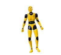 LFWDOCN 1/12 Scale Male Action Figure,6inch Flexible Yellow Testman Crash Test Dummy Action Figure Body Collection (B)