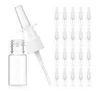 LFWZRY 20 Pcs Nasal Spray Bottle, Refillable Bottle for Nose Cleaning, Clear Empty Nose Mist Sprayer Rhinitis Care, Portable Plastic Container for Home and Travel (10ml)