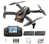 LFXLKVI GT5 4K HD GPS Drone with Camera for Adults Beginners Brushless Motor Mini Foldable RC Quadcopter Remote Control Equipped with LCD Screen Auto Return Brushless Motor 139g