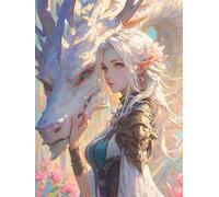 Lfynior Cross Stitch Kits for Adults Advanced Fairy 11ct DIY Embroidery kit Needlepoint 40cmX50cm Pre Printed Pattern Needlework kit Handmade Stamped Cloth Easy Counted Home Decor