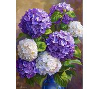 LFYNIORS DIY Bead Embroidery Kits Fantasy Hydrangea Beaded Cross Stitch Full Embroidery Kit，Colorful Beads Cover The Entire Pattern Home Decor 40x50cm