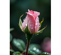LFYNIORS DIY Bead Embroidery Kits Pink Roses Beaded Cross Stitch Full Embroidery Kit，Colorful Beads Cover The Entire Pattern Home Decor 40x50cm