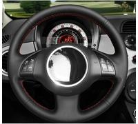 LFZDFSD Hand-sewn car steering wheel cover for Fiat 500 2007-2015 for 500e 2014-2018 for 500C 2014-2017 Car steering wheel cover