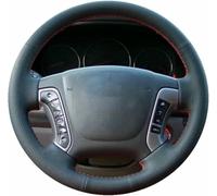 LFZDFSD Hand-sewn car steering wheel cover for Hyundai for Santa Fe 2006 2007 2008 2009 2010 2011 2012 Car steering wheel cover