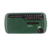 Lfzhjzc Emergency Weather Radio,Disaster radio,Multi-Band AM/FM/SW Radio,1200mAh USB Portable Outdoor Emergency Radio with LED Flashlight (Color : Green)