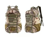 Lfzhjzc Tactical Backpack, Assault Pack, Military Tactical Army BackpackOutdoor Mountaineering Backpack, Tactical Army Fan Sports Backpack, 10 Colors Available (Color : Three sand colors, Size : 27L)