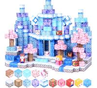 LFZXKJKJ Magnetic Building Blocks, 160PCS Ice Castle Magnet Building Cubes Toy for Toddler Kids, STEM Sensory Toy Magnetic Blocks Cubes Tile, Christmas Birthday Gift for 3 4 5 6 7 8 9 10+ Girl Boy