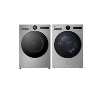 LG 11kg Washing Machine + 9kg Tumble Dryer Bundle, Silver