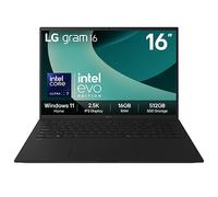 LG gram 16Z90T - 16 Inch 2.5K IPS Ultra-Lightweight Laptop, Intel Core Ultra 7 255H - EVO Edition, 16GB RAM, 512GB SSD, Windows 11 Home, gram Hybrid AI, Copilot, Black (2025)