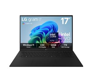 LG 17" gram AI, Copilot+ PC, Windows 11 Home, Intel® Core™ Ultra Processor, Black 17Z90TLG.AU88AN