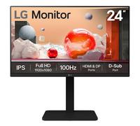 LG 24BA450-B Full HD 24" LED Monitor - Black, Black