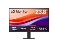 LG 24U421A-B 24″ FHD (1920×1080) Curved VA Monitor, 100 Hz, 5 ms, HDR10, USB-C (15 W PD) + HDMI, 3-Side Borderless Design