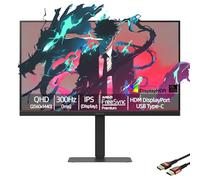 LG 27" QHD (2560 x 1440) IPS Gaming Monitor | 300Hz, 1ms | USB Type-C | NVIDIA G-Sync Compatible, AMD FreeSync Premium | 95% DCI-P3 | Built-in Speaker | Tilt/Height/Swivel