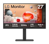 LG Monitor 27BA650 - FHD 1080p IPS 27 inch, 100Hz, 5ms, Office Display, Built-in Power/KVM/Speakers, USB-C, USB Hub, D-Sub, HDMI, DisplayPort, Matte Black