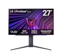 LG UltraGear OLED Gaming Monitor 27GS95QE, 27 inch WOLED, 1440p, 240Hz, 0.03ms Response Time, HDR 10, NVIDIA G-Sync compatible & AMD FreeSync, RGB LED lighting, DisplayPort, HDMI Black