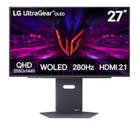 LG 27GX700A-B Ultragear QHD (2560 x 1440) OLED Gaming Display, 280Hz, 0.03ms, NVIDIA G-Sync, AMD FreeSync Premium Pro, VESA DisplayHDR TrueBlack500, up to DCI-P3 99.5%, HDMI 2.1, Black