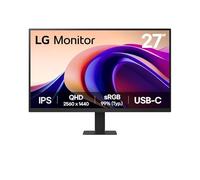 LG 27U631A-B 27 Inch Desktop PC Screen - IPS Panel QHD Resolution (2560 x 1440), 5ms 100Hz, HDR 10, sRGB 99% (CIE1931), Tiltable, HDMI 2.0, USB-C (15W)