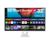 32” LG Smart Monitor™, 4K UHD screen, webOS 26, AirPlay 2, USBC (PD 65W), LG ThinQ, White 32U721SBW