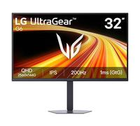 LG UltraGear™ G6 32G620B-B 32 inch QHD 200Hz IPS Gaming Monitor | HDR10, 1ms GtG, G-SYNC Compatible, FreeSync Premium, Tilt/Pivot/Height/Swivel Adjustable Stand, HDMI, DP, Black