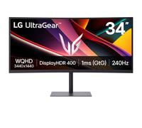 LG UltraGear G6 Gaming Monitor 34G630A-B, Curved UWQHD 1440p VA, 34 inch, 240Hz, 1ms GtG, HDR400, FreeSync Premium, Speakers, HDMI2.1, DP, USB-C, Black