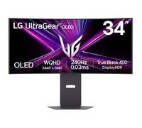 LG UltraGear OLED GX9 Gaming Monitor 34GX900A-B - WOLED Ultrawide QHD 1440p Curved 34 Inch, 240Hz, 0.03ms, DisplayHDR 400, Speakers, DP1.4(DSC), HDMI 2.1, USB- C