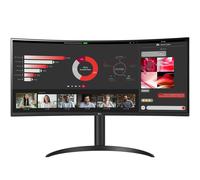 LG 34WR55QCB 34 Curved UltraWide WQHD HDR 10 100Hz Monitor with USB TypeC 3440x1440 Curved Display 100Hz Refresh Rate AMD