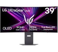 LG UltraGear OLED GX9 Gaming Monitor 39GX900A-B - WOLED Ultrawide QHD 1440p Curved 39 Inch, 240Hz, 0.03ms, DisplayHDR 400, Speakers, DP1.4(DSC), HDMI 2.1, USB- C