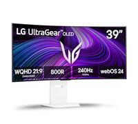LG 39GX90SA-W Ultragear WQHD (3440x1440) OLED 240Hz Curved Gaming Display, 1ms, NVIDIA G-Sync Compatible, AMD FreeSync Premium, VESA DisplayHDR True Black 400, webOS, USB Type-C, White