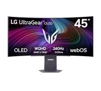 LG 45" UltraGear™ OLED Gaming Monitor, 240Hz Refresh Rate, WQHD Resolution, webOS, 0.03ms (GtG) Response Time, Black 45GX90SAB