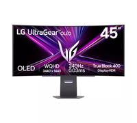 LG UltraGear OLED GX9 Gaming Monitor 45GX900A-B - WOLED Ultrawide QHD 1440p Curved 45 Inch, 240Hz, 0.03ms, DisplayHDR 400, Speakers, DP1.4(DSC), HDMI 2.1, USB- C