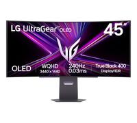 LG UltraGear OLED GX9 Gaming Monitor 45GX900A-B - WOLED Ultrawide QHD 1440p Curved 45 Inch, 240Hz, 0.03ms, DisplayHDR 400, Speakers, DP1.4(DSC), HDMI 2.1, USB- C