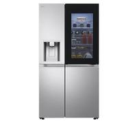 LG 628L InstaView™ SideBySide Fridge Freezer, Brushed Steel GSXE90BSAD