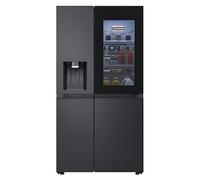 LG 628L InstaView™ SideBySide Fridge Freezer, Essence Black Steel GSXE90EVDD