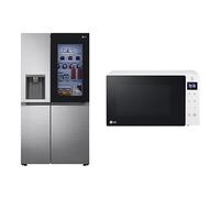 LG 635L InstaView™ American Style Fridge Freezer & 20L 700W NeoChef™ Slim Microwave Oven Bundle