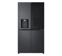 LG InstaView GMK960EV2E American-style Smart Fridge Freezer - Essence Black Steel, Silver/Grey,Black