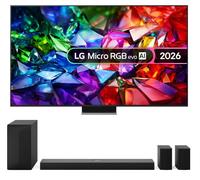 Lg 86MRGB96B6B Micro RGB AI 4K HDR Smart TV & US70TR 5.1.1 Wireless Sound Bar Bundle, Silver/Grey