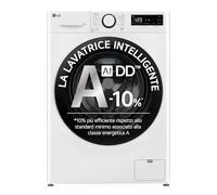 LG AI DD F4R3011NSWB washing machine class A -10%, front loading series R3, washing machine 11 kg, 1400 revolutions, AIWash, steam cleaning, Motor Direct Drive, Smart Diagnosis, freestanding, white