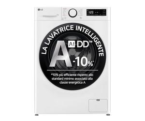 LG AI DD F4R3011NSWB washing machine class A -10%, front loading series R3, washing machine 11 kg, 1400 revolutions, AIWash, steam cleaning, Motor Direct Drive, Smart Diagnosis, freestanding, white
